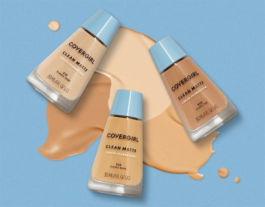 Clean Matte Liquid Foundation Classic Ivory, 1 Oz (Packaging May Vary)