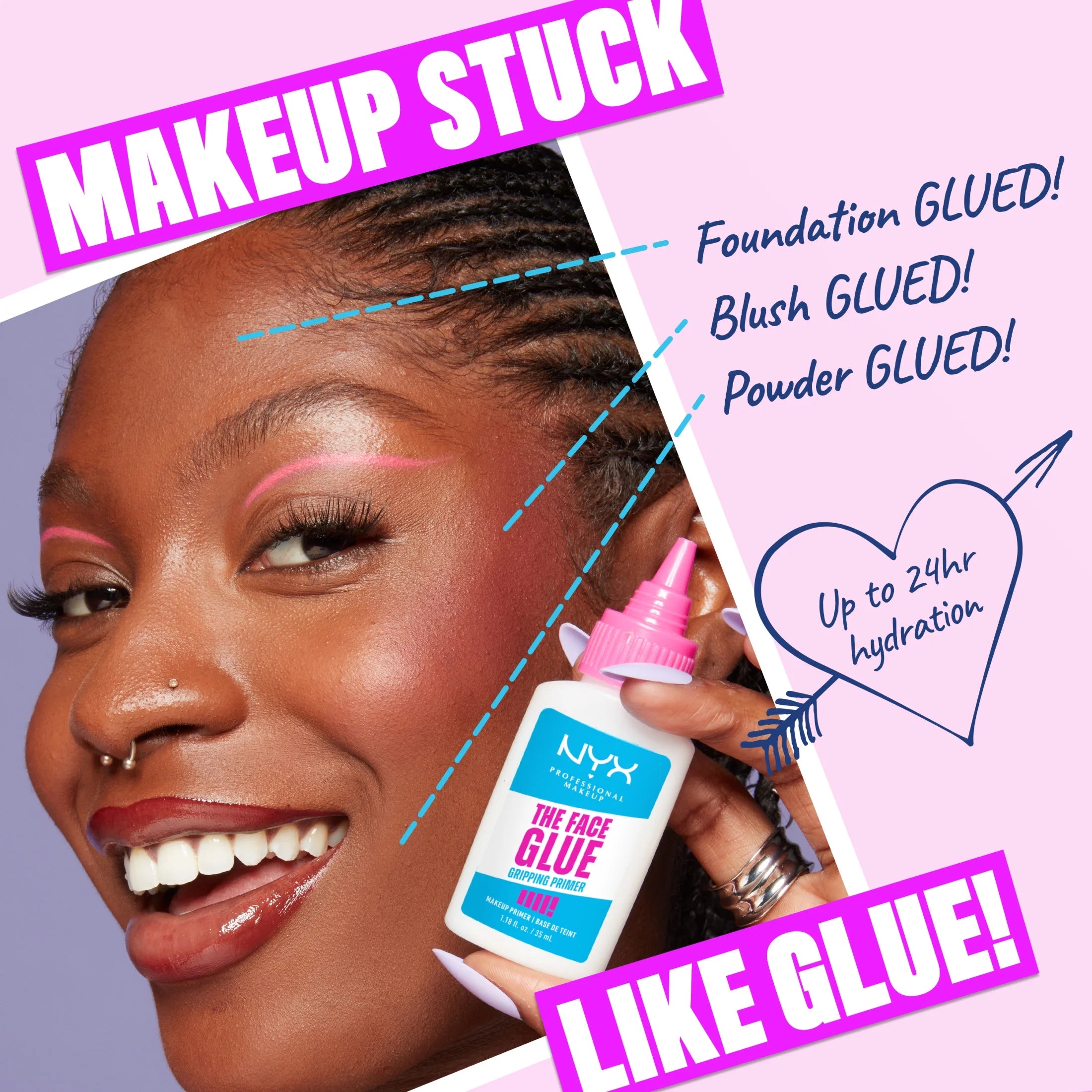 the Face Glue Primer with Polyglutamic Acid and Maple Syrup, 1.18 Fl Oz