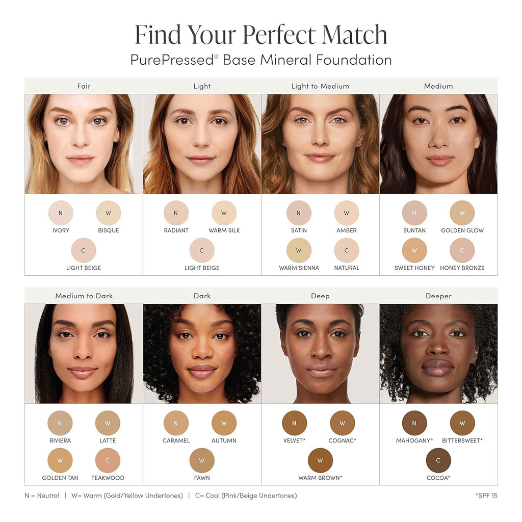 Jane Iredale Purepressed Base Mineral Foundation Refillable Compact Set| Semi Matte Pressed Powder with SPF | Talc Free, Vegan, Cruelty-Free